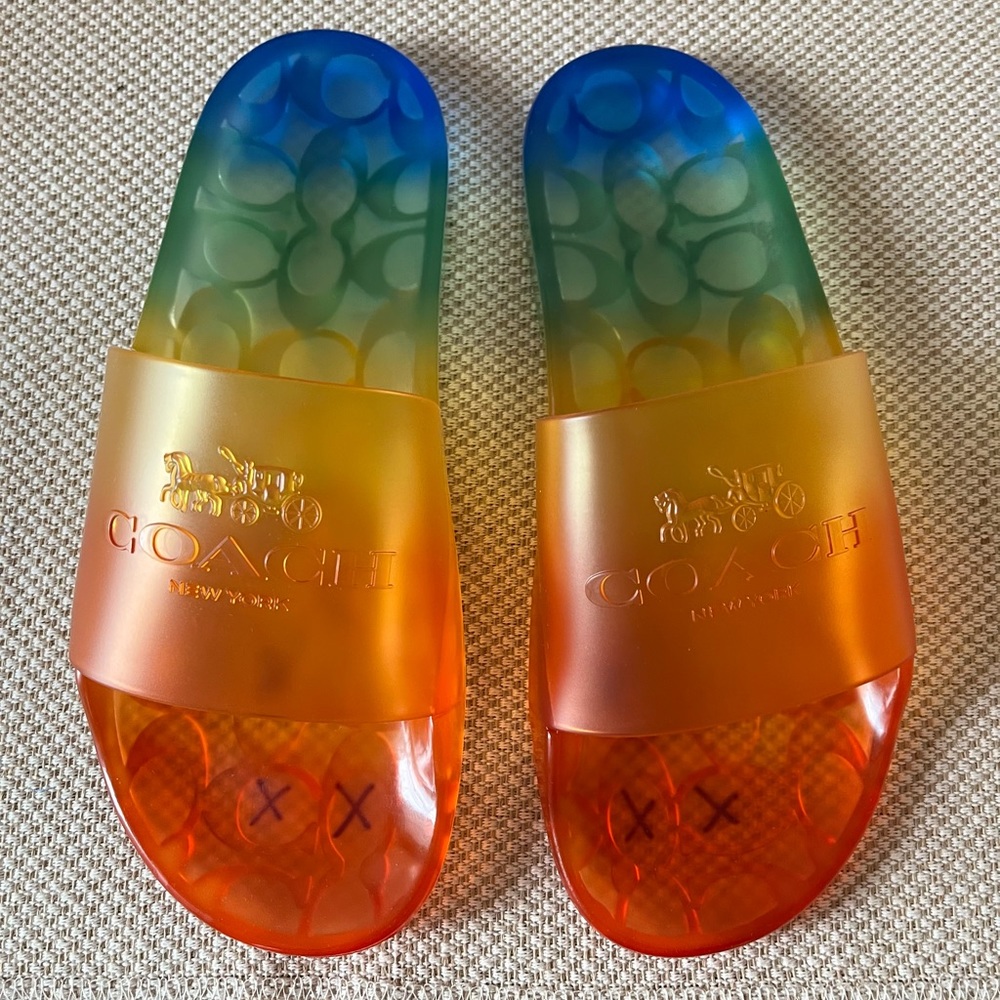 Coach Ulyssa Rubber Slides, size 9